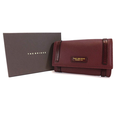 The Bridge Large Leather Wallet Purse - Style: 0180284O Burgundy