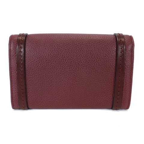 The Bridge Large Leather Wallet Purse - Style: 0180284O Burgundy