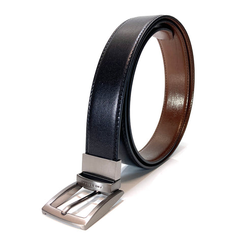 The Bridge Gents Reversible Leather Belt - Style: 03638201 - Brown / Black