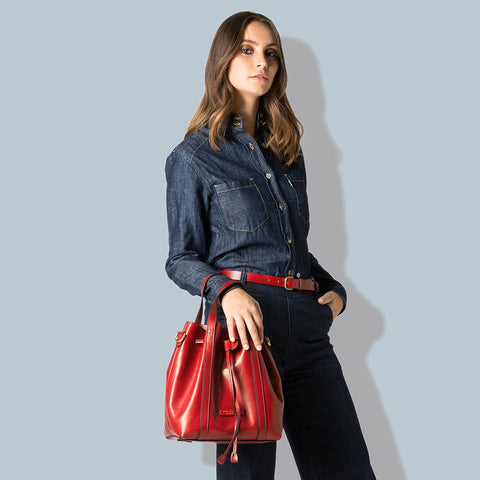 The Bridge Bucket Bag - Style: 04200001 - Red