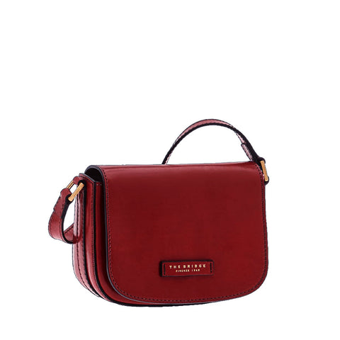 The Bridge Red Leather Saddle Bag - Style: 04203001