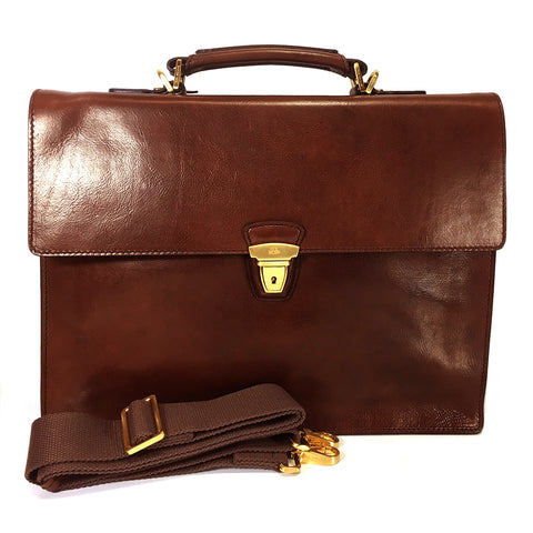 The Bridge Single Gusset Briefcase - Style: 06466501