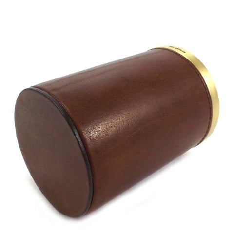 The Bridge - Leather & Brass Pen Pot - Style: 09912201