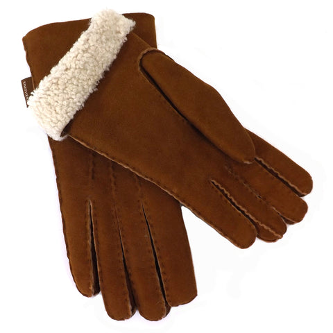 Shepherd Sheepskin Gloves - Style: Melina - Chestnut