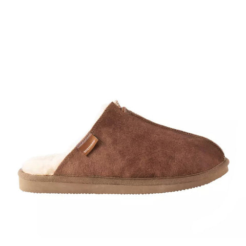 Shepherd - Mens Sheepskin Mule Slipper - Style: Hugo 1201 Antique Cognac