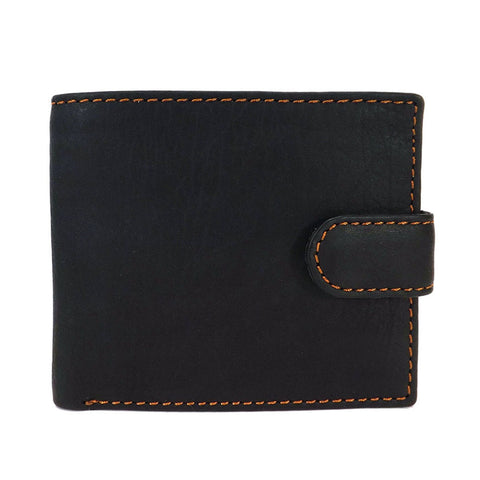 Ashwood Classic Leather Tab Wallet - Style: 1222-D Black