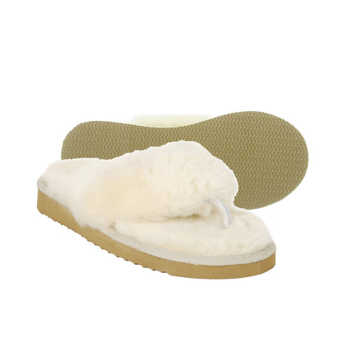 Shepherd Sheepskin Toe-Post Mule Slipper - Style: Pernilla 1558 - Creme