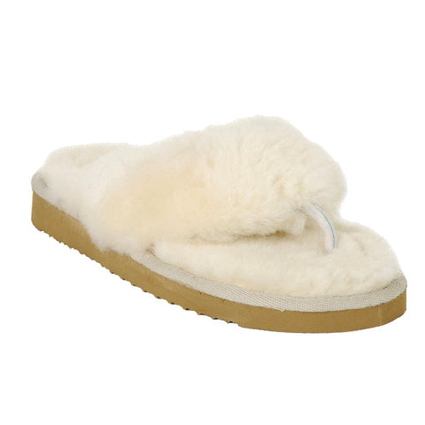 Shepherd Sheepskin Toe-Post Mule Slipper - Style: Pernilla 1558 - Creme