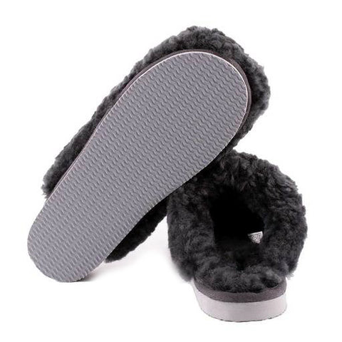 Sheepskin Mule Slipper - Style: Jenny 1909 - Asphalt