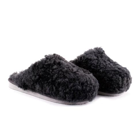 Sheepskin Mule Slipper - Style: Jenny 1909 - Asphalt