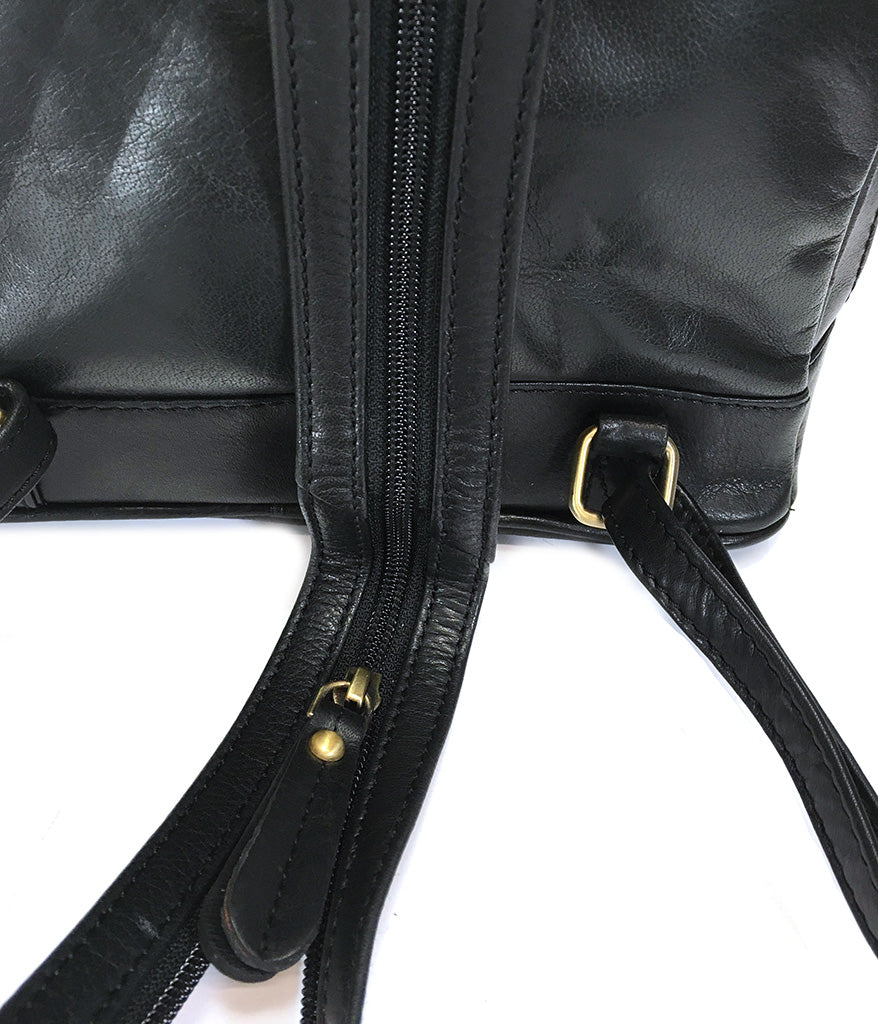 Rowallan Loreto Leather Backpack - Style: 31-7744 Black – Cox's