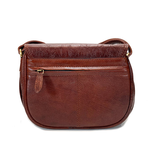 Rowallan Leather Flap Front Organiser Bag - Style: 31-2220 Supatra - Cognac