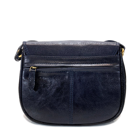 Rowallan Leather Flap Front Organiser Bag - Style: 31-2220 Supatra - Navy