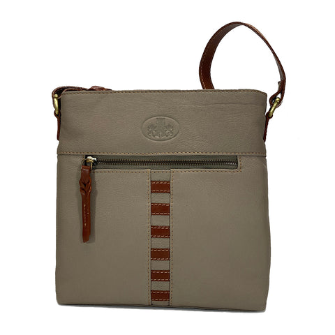 Rowallan Leather Sandals Cross Body Bag - Style: 312396 - Taupe/Tan
