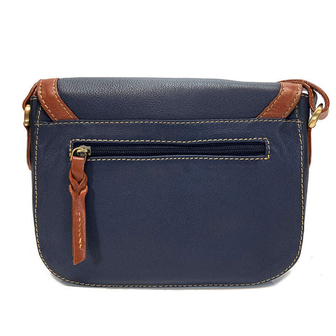 Rowallan Leather Shoulder Bag - Style: 31-9286 Prelude Navy