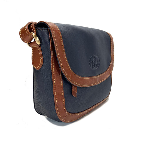 Rowallan Leather Shoulder Bag - Style: 31-9286 Prelude Navy