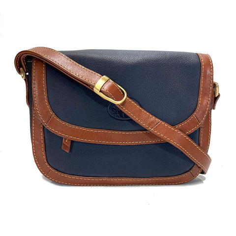 Rowallan Leather Shoulder Bag - Style: 31-9286 Prelude Navy