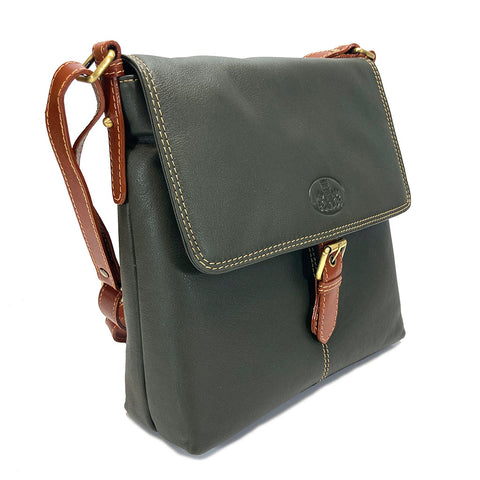 Rowallan Leather Shoulder Bag - Style: 31-9291 Prelude Green