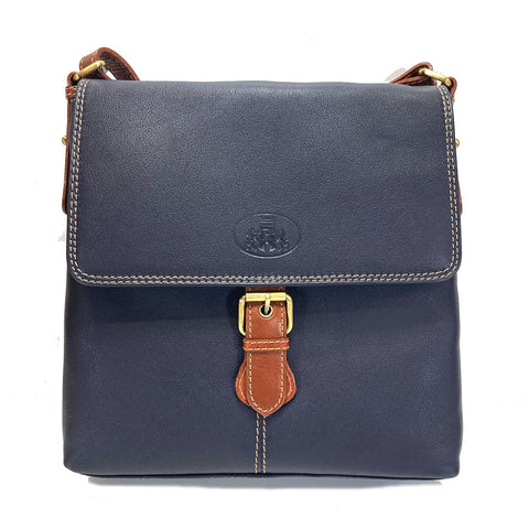 Rowallan Leather Shoulder Bag - Style: 31-9291 Prelude Navy