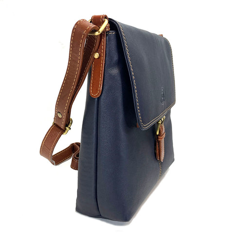 Rowallan Leather Shoulder Bag - Style: 31-9291 Prelude Navy
