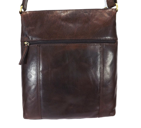 Rowallan Espana Medium Leather Messenger Cross Body Bag - Style: 31-9791  Brown