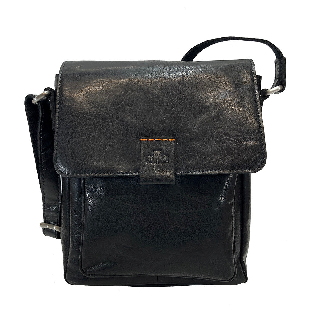 Rowallan Espana Leather Messenger Cross Body / Shoulder Bag - Style: 31-9797  Black