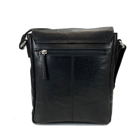 Rowallan Espana Leather Messenger Cross Body / Shoulder Bag - Style: 31-9797  Black