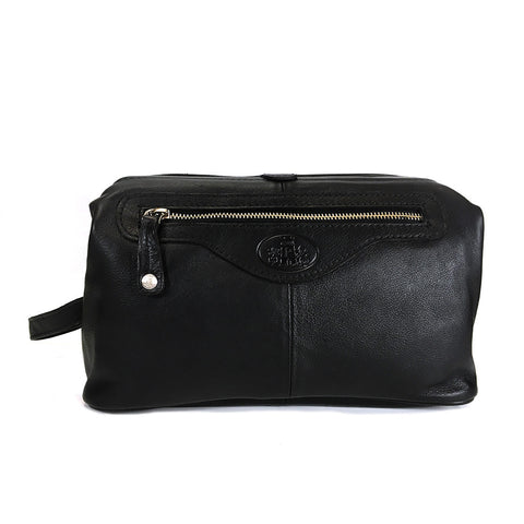 Rowallan Leather Holborn Wash Bag - Style: 33-9787 Black
