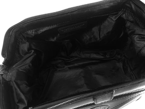 Rowallan Leather Holborn Wash Bag - Style: 33-9787 Black