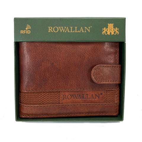 Rowallan Panama Collection - Cognac Leather RFID Tab Wallet - Style: 33-6739/18