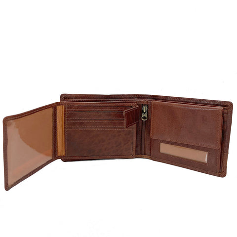 Rowallan Panama Collection - Cognac Leather RFID Wallet - Style: 33-6741/18