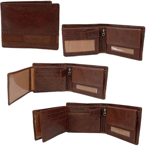 Rowallan Panama Collection - Cognac Leather RFID Wallet - Style: 33-6741/18