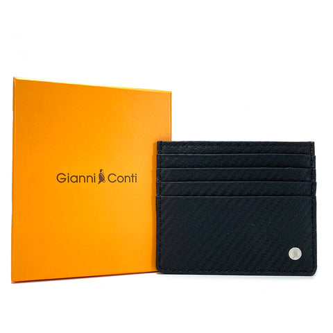 Gianni Conti Leather Credit Card Holder - Style: 3857394 - Black