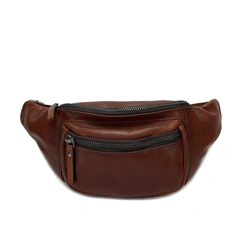 Gianni Conti Leather Bum / Waist bag - Vintage Brown -Style: 4115032
