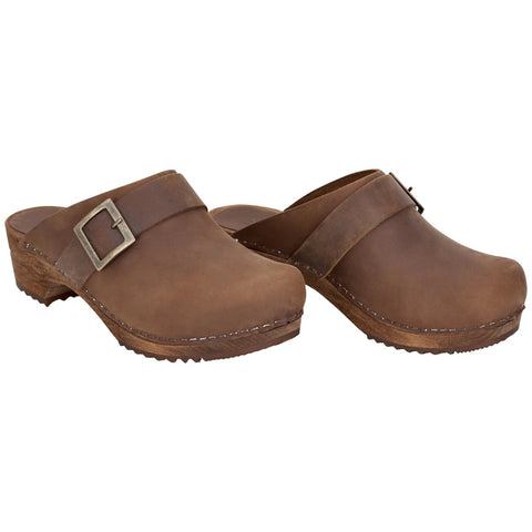 Sanita Womens Wooden Clog  Urban - Antique Brown