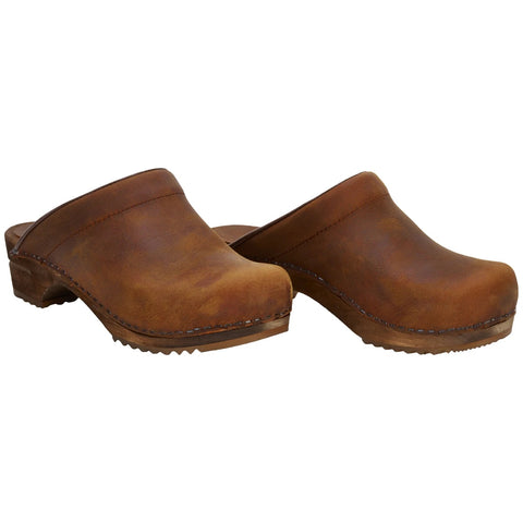 Sanita Womens Wooden Clog Chrissy - Chestnut