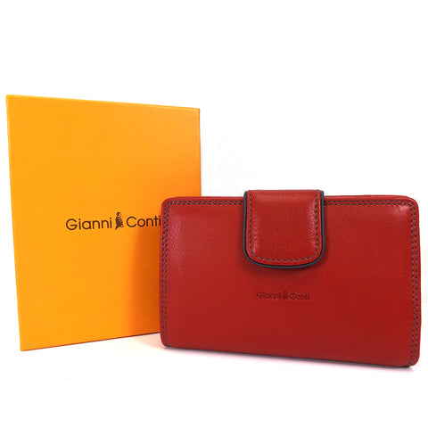 Gianni Conti Medium Wallet Purse - Style: 588356 - Red