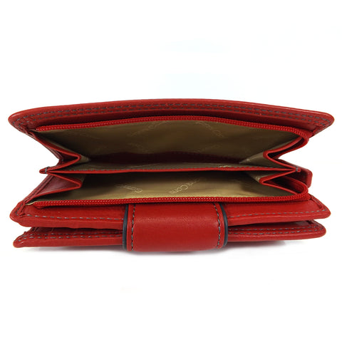 Gianni Conti Medium Wallet Purse - Style: 588356 - Red