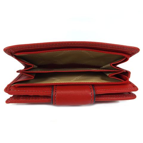 Gianni Conti Medium Wallet Purse - Style: 588356 - Red