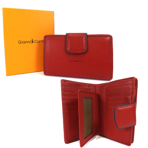 Gianni Conti Medium Wallet Purse - Style: 588356 - Red