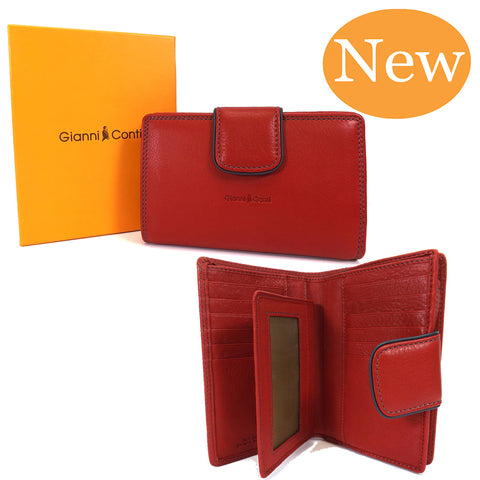 Gianni Conti Medium Wallet Purse - Style: 588356 - Red