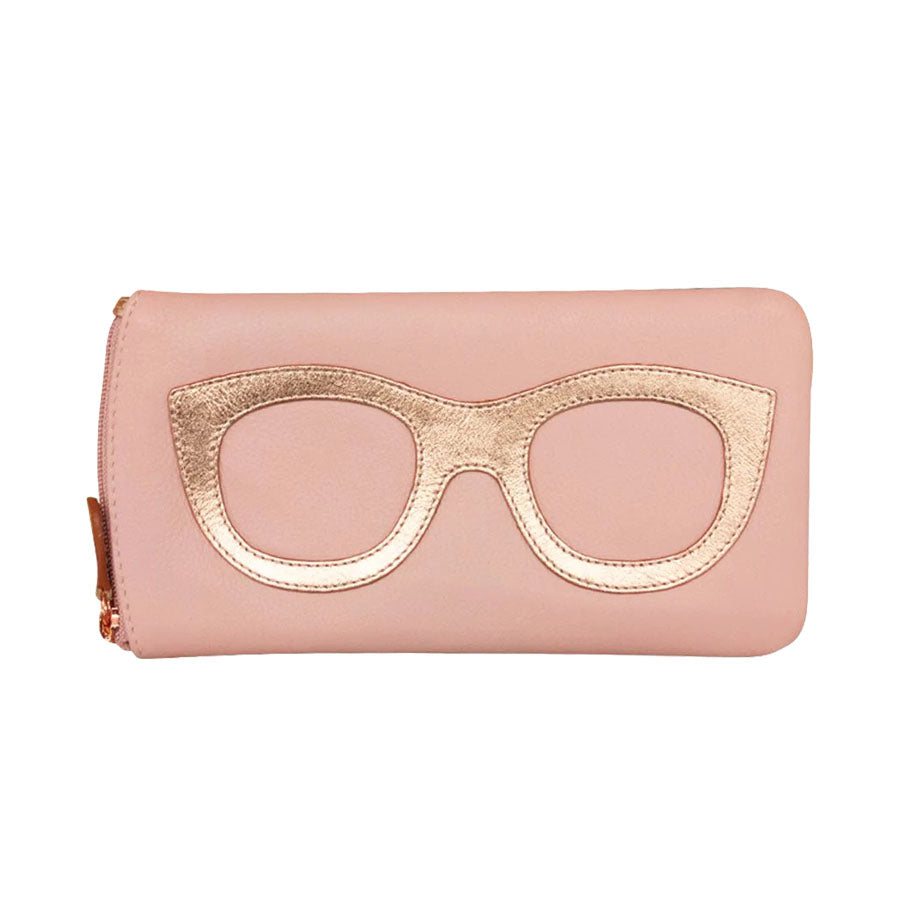 ili New York Leather Glasses Case Style: 6462 Blush Rose/Gold