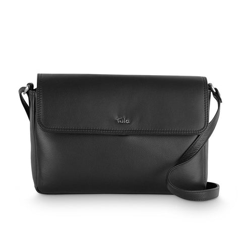 Tula Nappa Originals Small Flap Over Bag - Black - Style: 8475