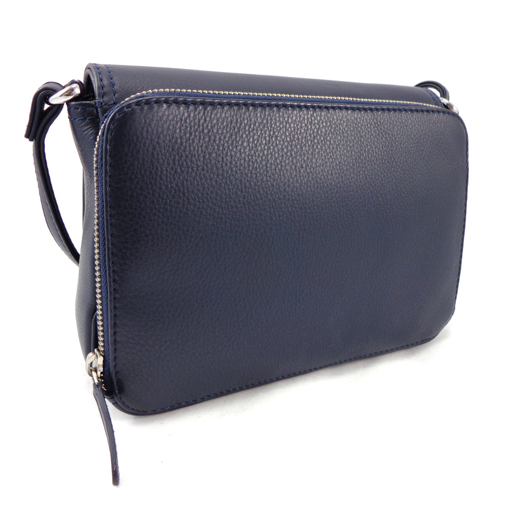Tula Nappa Originals Small Flap Over Bag Dark Azure Navy Style 84 Cox s Leather Shop