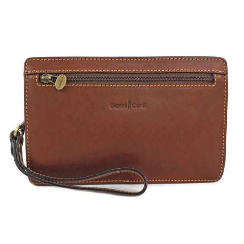 Gianni Conti Gents Leather Wrist Bag - Style: 912019