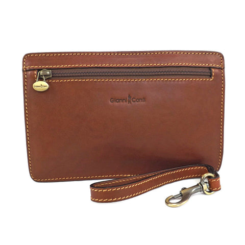 Gianni Conti Gents Leather Wrist Bag - Style: 912019