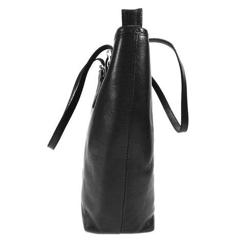 Gianni Conti Zip Top Shoulder Tote Bag - Style: 913180 Black