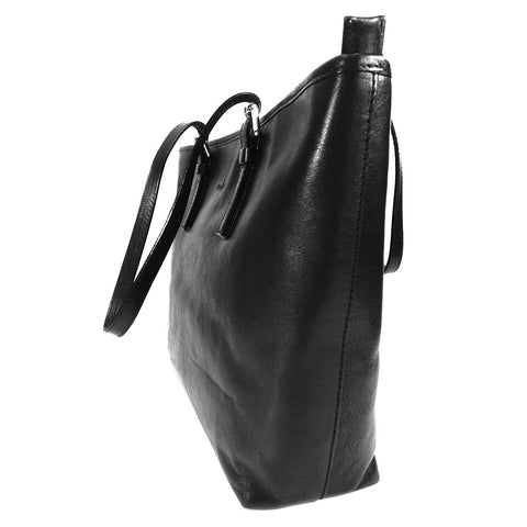 Gianni Conti Zip Top Shoulder Tote Bag - Style: 913180 - Black