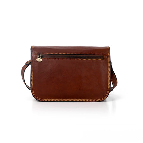 Gianni Conti Classic Flap Front Bag - Style: 913185 - Tan