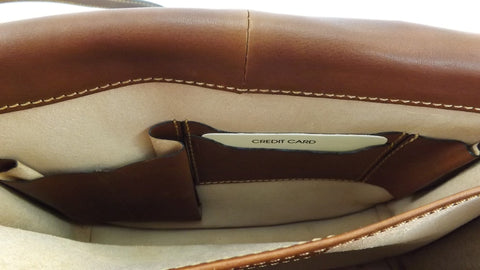 Gianni Conti Classic Flap Front Bag - Style: 913185 - Tan